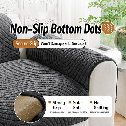 🛋️Cotton Velvet Winter Sofa Cushion Non-Slip Plush Couch Cover