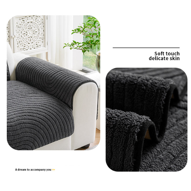 🛋️Cotton Velvet Winter Sofa Cushion Non-Slip Plush Couch Cover