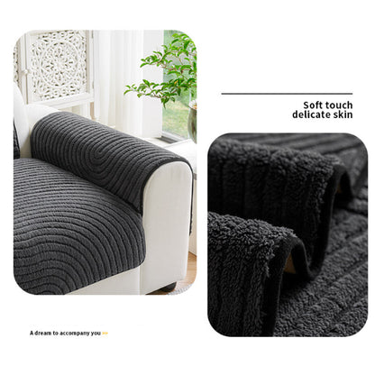 🛋️Cotton Velvet Winter Sofa Cushion Non-Slip Plush Couch Cover