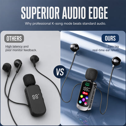 ⏳Time-Limited Special⏰Bluetooth Karaoke Headset with Secure Collar Spring Clip