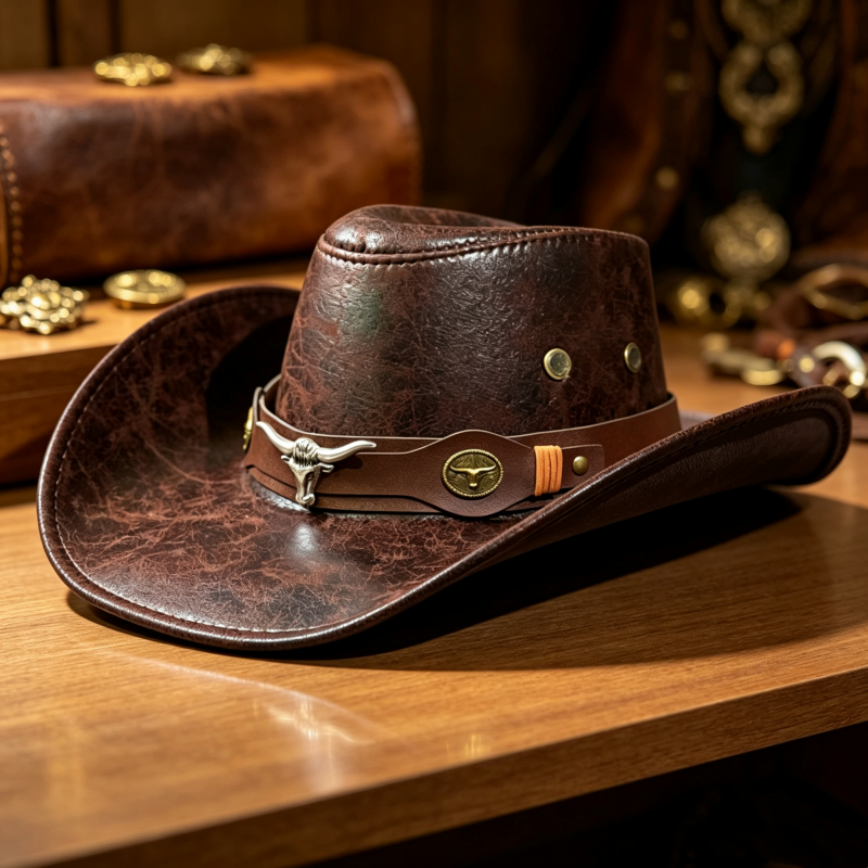 🎁 2026 New Arrivals 49% OFF！& ✈️ Free Shipping！💥Vintage Wide-Brim Cowboy Hat with Adjustable Strap – Timeless Western Style & Perfect Sun Protection 🌵✨