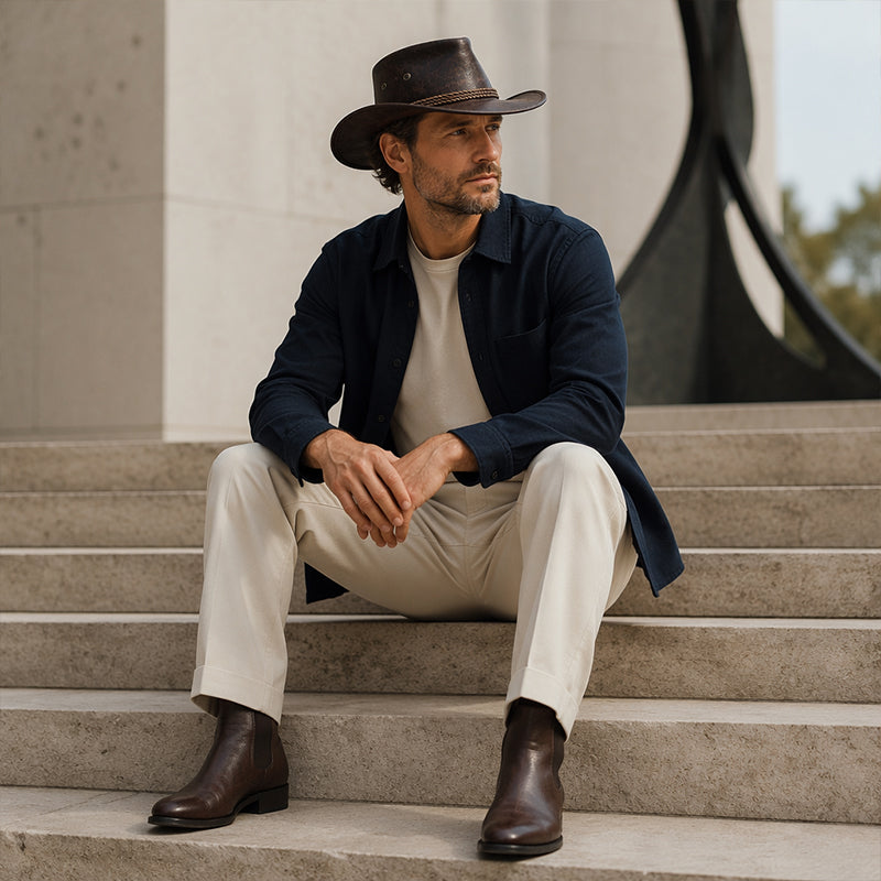 🎁 2026 New Arrivals 49% OFF！& ✈️ Free Shipping！💥Vintage Wide-Brim Cowboy Hat with Adjustable Strap – Timeless Western Style & Perfect Sun Protection 🌵✨