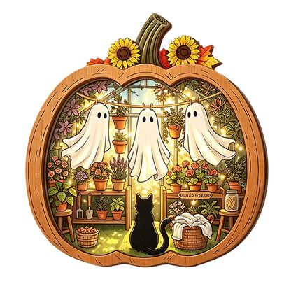 🎉 LIMITED TIME 49% OFF! 🎃 Halloween Wooden Pumpkin Tabletop Decor – Double-Layer Wood Construction with Festive Charm 🍂