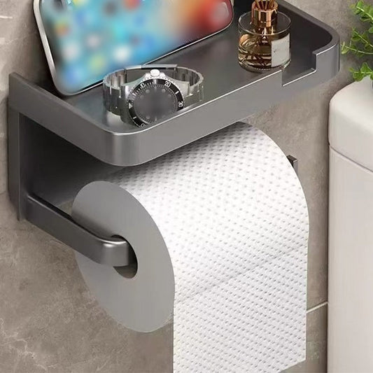 🏆Limited-time offer: just £9.99🧻Wall-Mounted Toilet Paper Holder with Storage Shelf