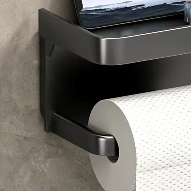 🏆Limited-time offer: just £9.99🧻Wall-Mounted Toilet Paper Holder with Storage Shelf