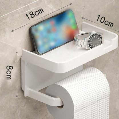 🏆Limited-time offer: just £9.99🧻Wall-Mounted Toilet Paper Holder with Storage Shelf