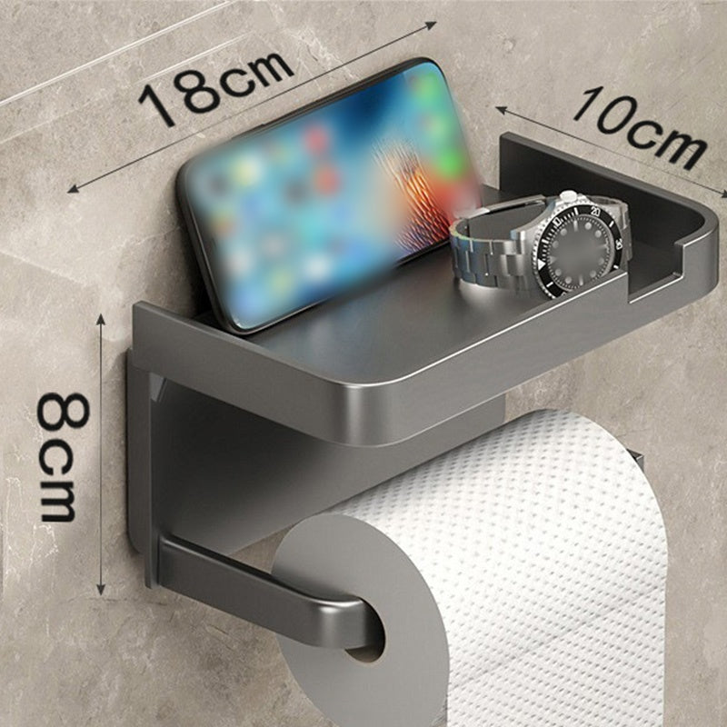 🏆Limited-time offer: just £9.99🧻Wall-Mounted Toilet Paper Holder with Storage Shelf
