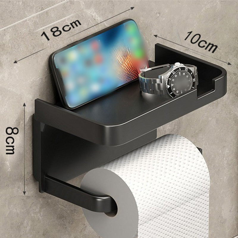 🏆Limited-time offer: just £9.99🧻Wall-Mounted Toilet Paper Holder with Storage Shelf
