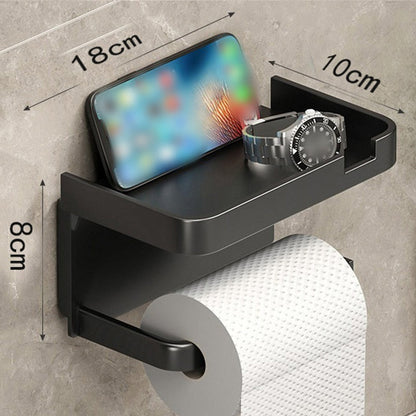 🏆Limited-time offer: just £9.99🧻Wall-Mounted Toilet Paper Holder with Storage Shelf