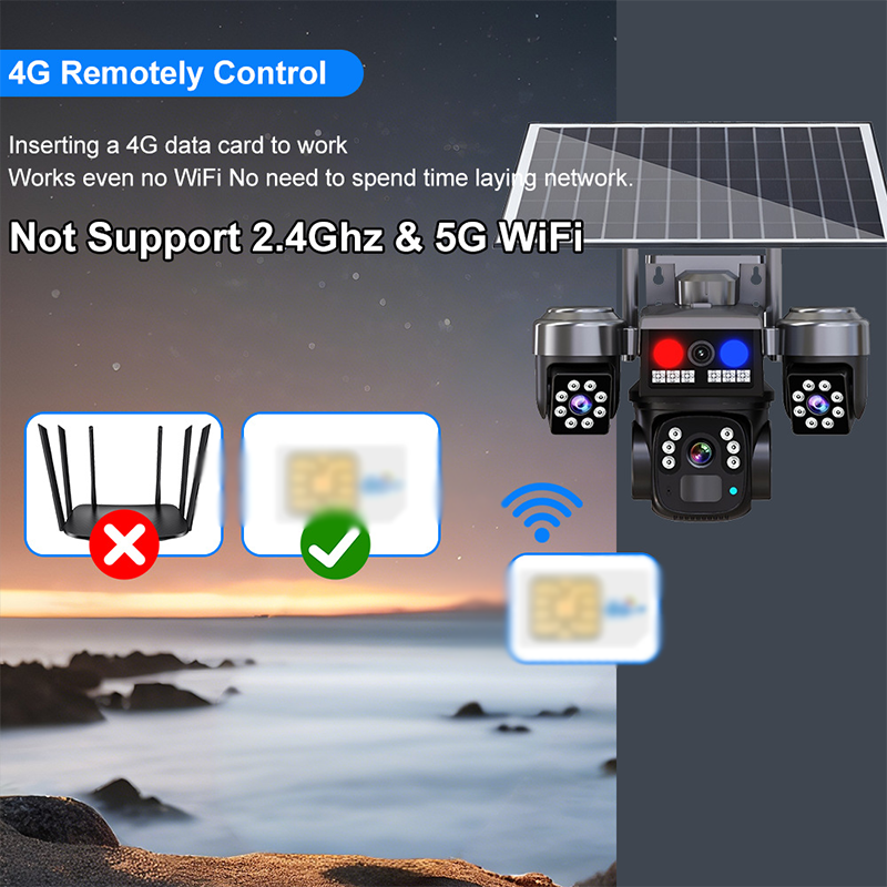 📡 No wires. No outlets. No blind spots. Solar-powered wireless security camera — keeps an eye on your property from anywhere. ☀️