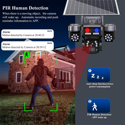 📡 No wires. No outlets. No blind spots. Solar-powered wireless security camera — keeps an eye on your property from anywhere. ☀️