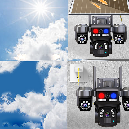 📡 No wires. No outlets. No blind spots. Solar-powered wireless security camera — keeps an eye on your property from anywhere. ☀️