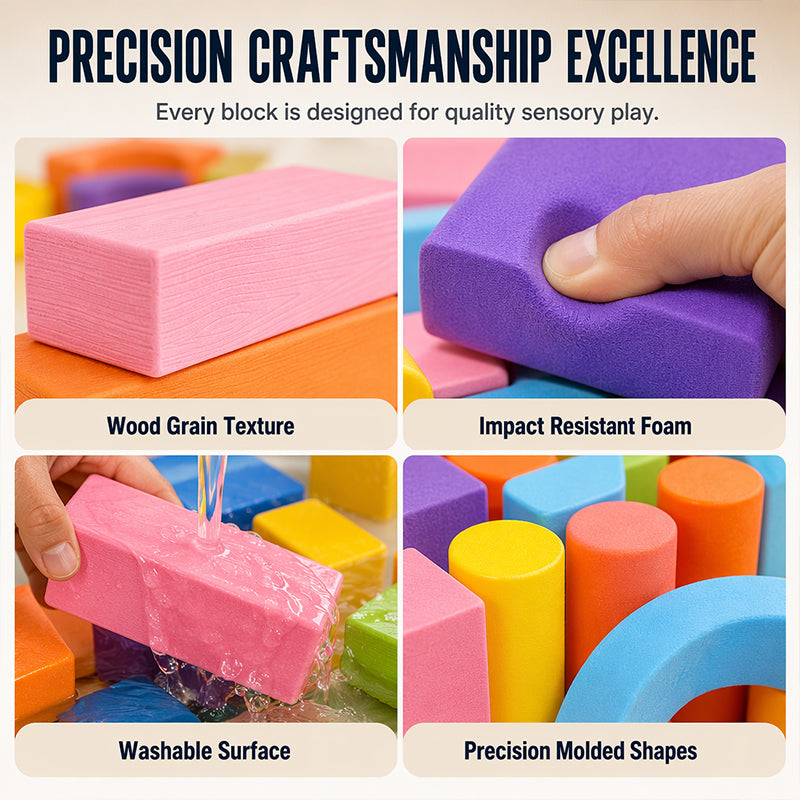 📢📢 49% OFF !! ⏰ Kids' Soft EVA Foam Building Blocks Set – Lightweight, Safe & Perfect for Creative Play 🧱✨