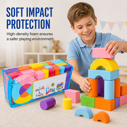 📢📢 49% OFF !! ⏰ Kids' Soft EVA Foam Building Blocks Set – Lightweight, Safe & Perfect for Creative Play 🧱✨