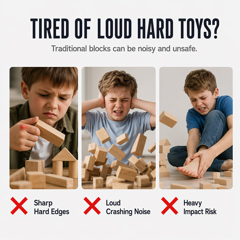 📢📢 49% OFF !! ⏰ Kids' Soft EVA Foam Building Blocks Set – Lightweight, Safe & Perfect for Creative Play 🧱✨