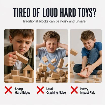 📢📢 49% OFF !! ⏰ Kids' Soft EVA Foam Building Blocks Set – Lightweight, Safe & Perfect for Creative Play 🧱✨