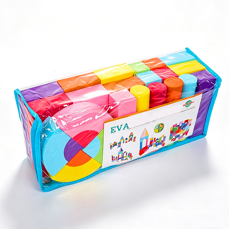 📢📢 49% OFF !! ⏰ Kids' Soft EVA Foam Building Blocks Set – Lightweight, Safe & Perfect for Creative Play 🧱✨
