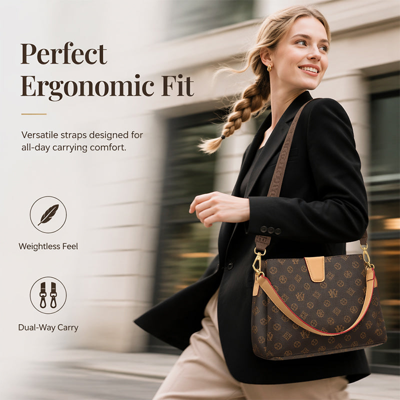 ⏳Time-Limited Special⏰Women’s Vintage Monogram Bucket Bag with Adjustable Shoulder Strap🌙