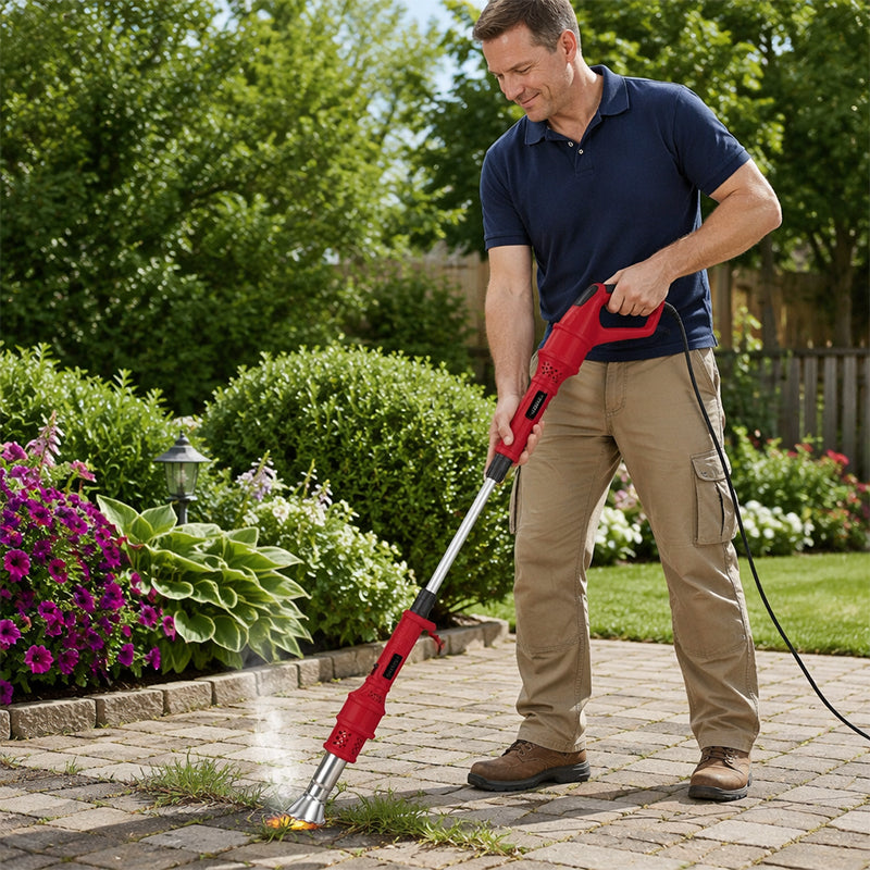 🔥 49% OFF NOW! 🌿 Electric Weed Burner – 650°C flame, two-speed control & extended handle – Chemical-free weeding for your garden 🛠️