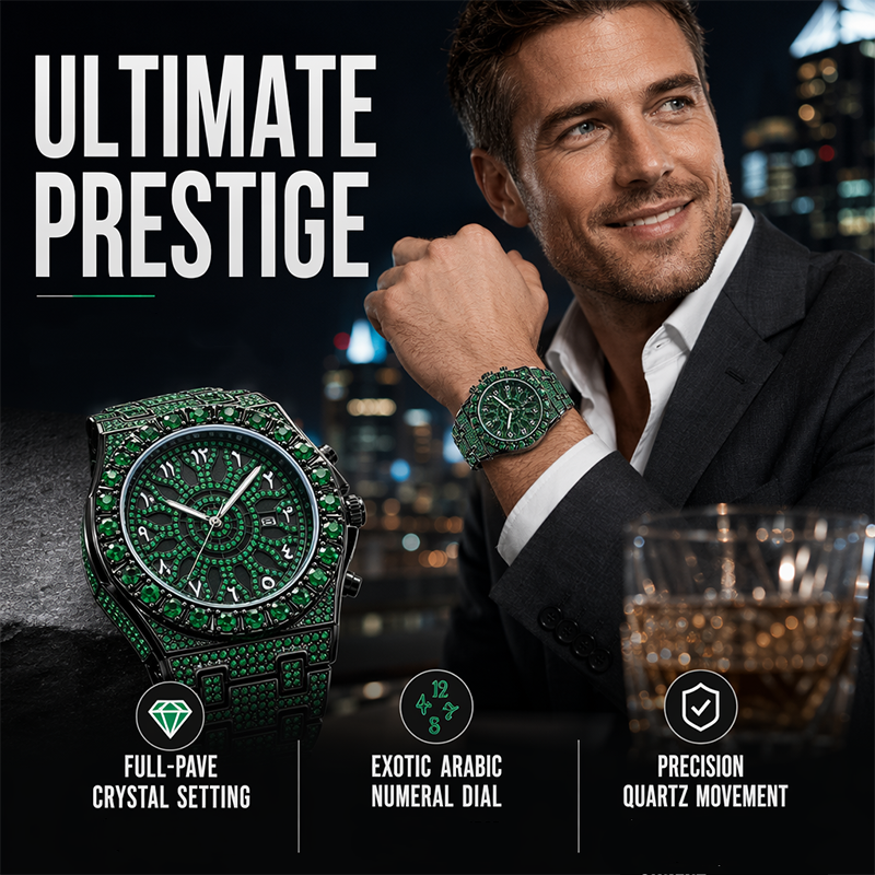 ⏳Limited-time 49% off⏰Men's Luxury Sparkling Quartz Watch💚⌚