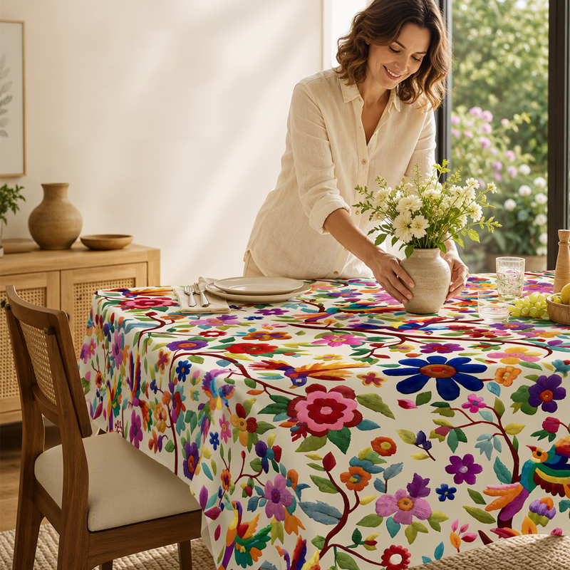 🌸 49% OFF NOW! 🍽️ Retro Floral Tablecloth – Vintage print, stain-resistant & easy-clean – Perfect for daily dining & garden parties 🌿