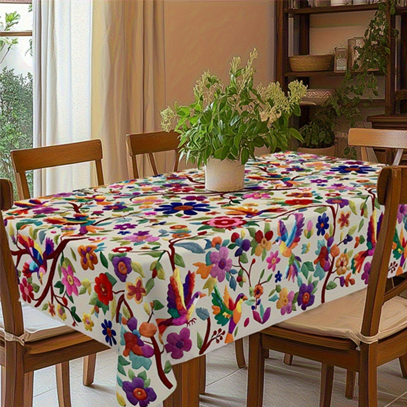 🌸 49% OFF NOW! 🍽️ Retro Floral Tablecloth – Vintage print, stain-resistant & easy-clean – Perfect for daily dining & garden parties 🌿