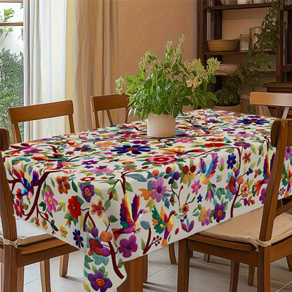 🌸 49% OFF NOW! 🍽️ Retro Floral Tablecloth – Vintage print, stain-resistant & easy-clean – Perfect for daily dining & garden parties 🌿