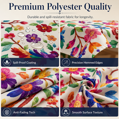 🌸 49% OFF NOW! 🍽️ Retro Floral Tablecloth – Vintage print, stain-resistant & easy-clean – Perfect for daily dining & garden parties 🌿