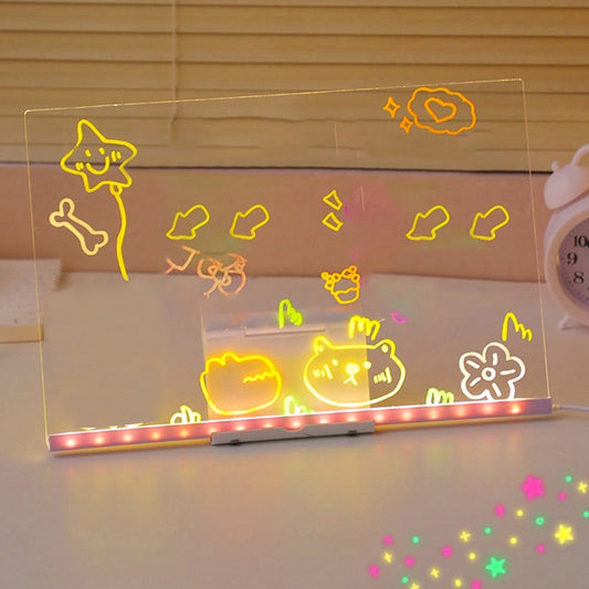 📢📢49% OFF !! ⏰Kids DIY Illuminated Erasable Drawing Board Set