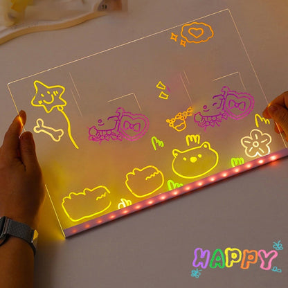 📢📢49% OFF !! ⏰Kids DIY Illuminated Erasable Drawing Board Set
