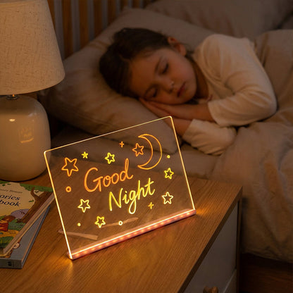 📢📢49% OFF !! ⏰Kids DIY Illuminated Erasable Drawing Board Set