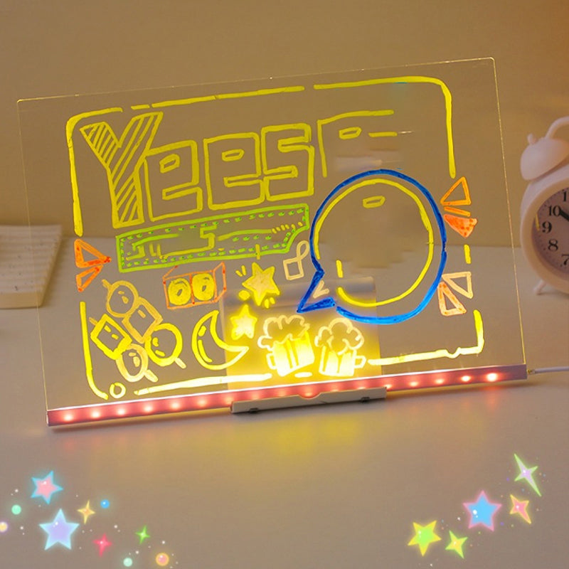 📢📢49% OFF !! ⏰Kids DIY Illuminated Erasable Drawing Board Set
