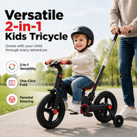 🎉 LIMITED TIME 49% OFF! 🚲 2-in-1 Convertible Kids' Tricycle and Balance Bike with Parent Push Handle – Grows with Your Child 🛴