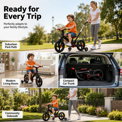 🎉 LIMITED TIME 49% OFF! 🚲 2-in-1 Convertible Kids' Tricycle and Balance Bike with Parent Push Handle – Grows with Your Child 🛴
