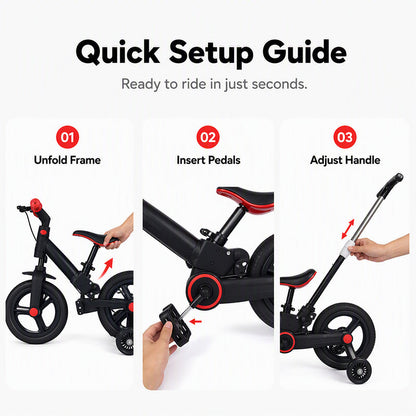 🎉 LIMITED TIME 49% OFF! 🚲 2-in-1 Convertible Kids' Tricycle and Balance Bike with Parent Push Handle – Grows with Your Child 🛴