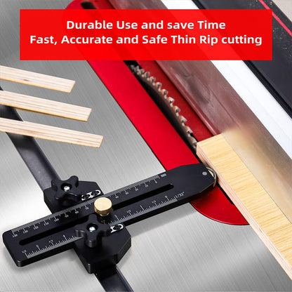 🔧 49% OFF NOW! 📐 Thin Rip Table Saw Jig – Precision Micro-Adjustment, Repeat Cuts & Kickback Prevention 🛡️