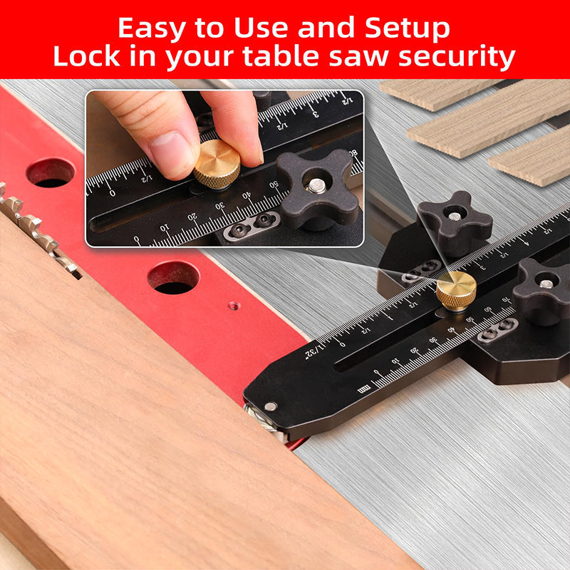 🔧 49% OFF NOW! 📐 Thin Rip Table Saw Jig – Precision Micro-Adjustment, Repeat Cuts & Kickback Prevention 🛡️