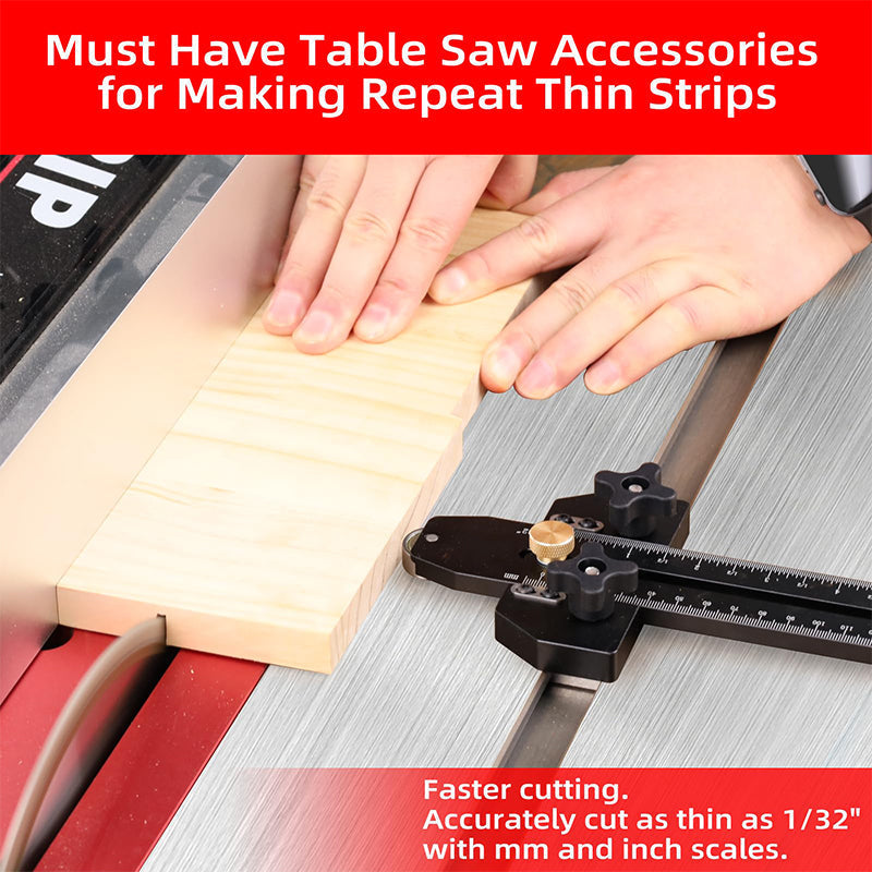 🔧 49% OFF NOW! 📐 Thin Rip Table Saw Jig – Precision Micro-Adjustment, Repeat Cuts & Kickback Prevention 🛡️