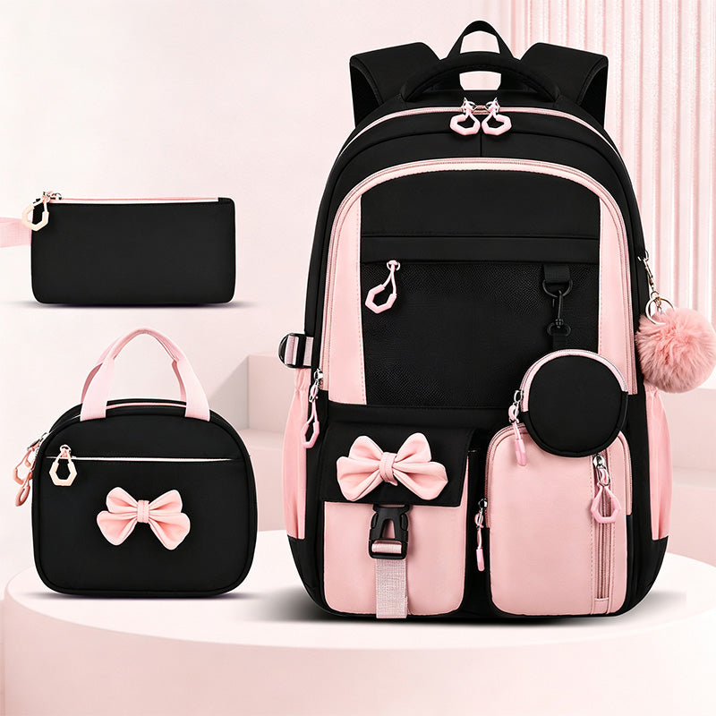 🎀🎒 49% OFF! ⚡Cute Bowknot Lightweight School Backpack – Water Repellent & Anti-Theft!
