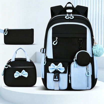 🎀🎒 49% OFF! ⚡Cute Bowknot Lightweight School Backpack – Water Repellent & Anti-Theft!