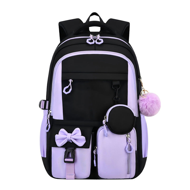 🎀🎒 49% OFF! ⚡Cute Bowknot Lightweight School Backpack – Water Repellent & Anti-Theft!