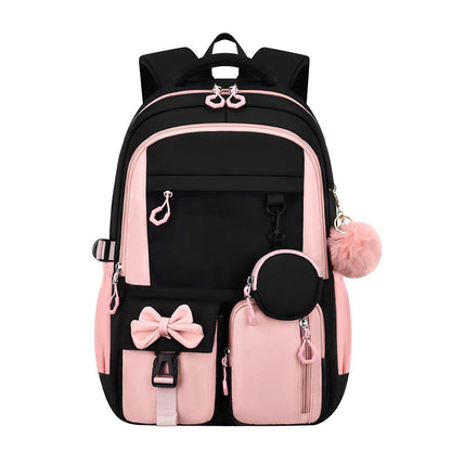 🎀🎒 49% OFF! ⚡Cute Bowknot Lightweight School Backpack – Water Repellent & Anti-Theft!
