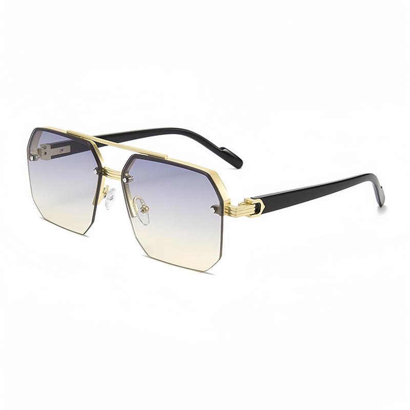 🔥 Pro-Favorite Men's Stylish Geometric Polygon Sunglasses – Metal & PC Frame – UV400 Protection 🕶️