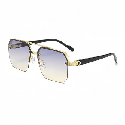 🔥 Pro-Favorite Men's Stylish Geometric Polygon Sunglasses – Metal & PC Frame – UV400 Protection 🕶️