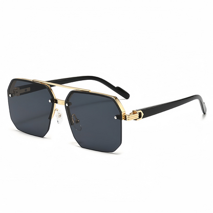🔥 Pro-Favorite Men's Stylish Geometric Polygon Sunglasses – Metal & PC Frame – UV400 Protection 🕶️