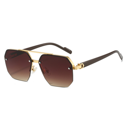 🔥 Pro-Favorite Men's Stylish Geometric Polygon Sunglasses – Metal & PC Frame – UV400 Protection 🕶️