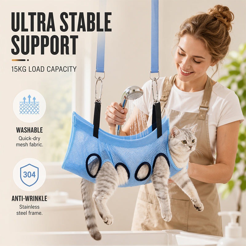 🥳2026 HOT SALE🥳💞50K+ SOLD!🛋️🐕 49% OFF! 2‑in‑1 Foldable Pet Grooming Bed – Groom standing up, no more bending! Stable & comfortable for nail trimming & drying. A back‑saver for seniors! 💪✨