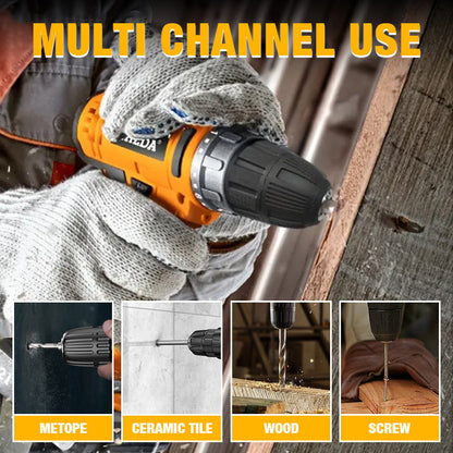🔧⚡ Electric Cordless Drill with Battery & Charger – 49% OFF! 18V power, 2-speed, lightweight – ready for any project. 🔥💪