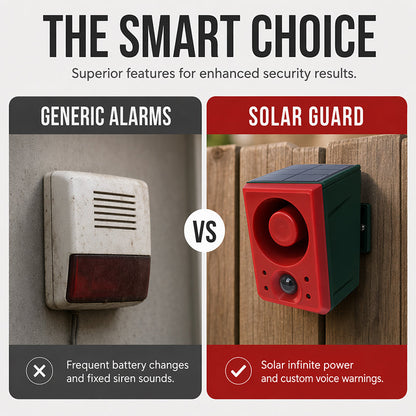 🎉 2026 Sale — Over 14,000 Sold! 💡 Solar Security Light with Motion Alarm – Bright Light + Loud Siren, Wire-Free, Weatherproof! 🔒