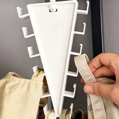 ⏳🔥LIMITED-TIME 49% OFF! ⏰Space-Saving Triangle Closet Hanger | Double Your Wardrobe Storage🗄️👕